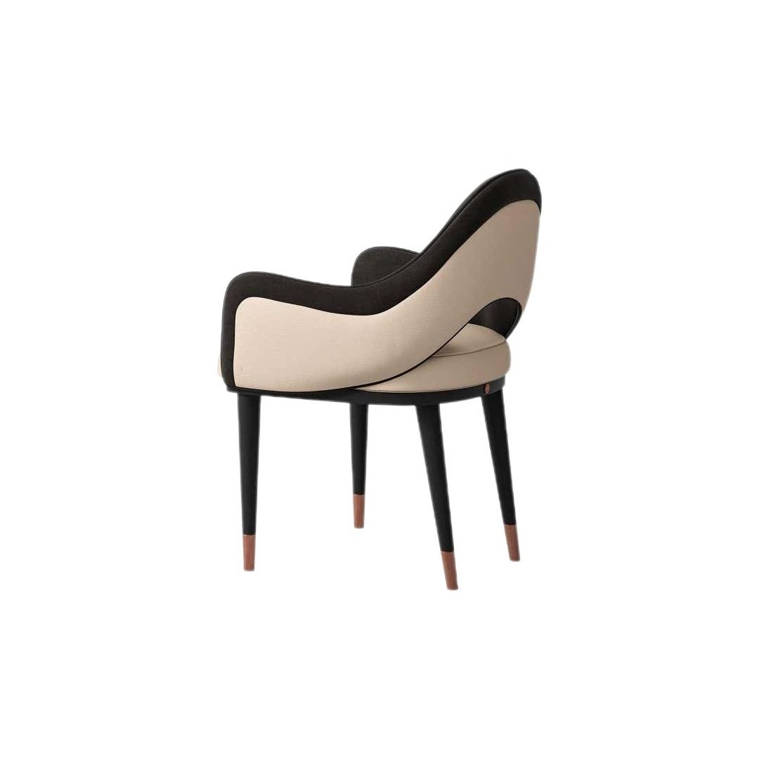 Modern Luxury Two-Tone Dining Chair