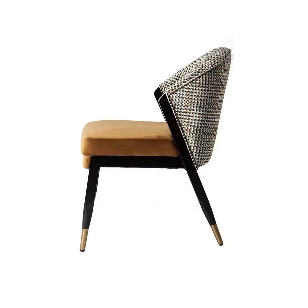 Modern Two-Tone Upholstered Side Chair