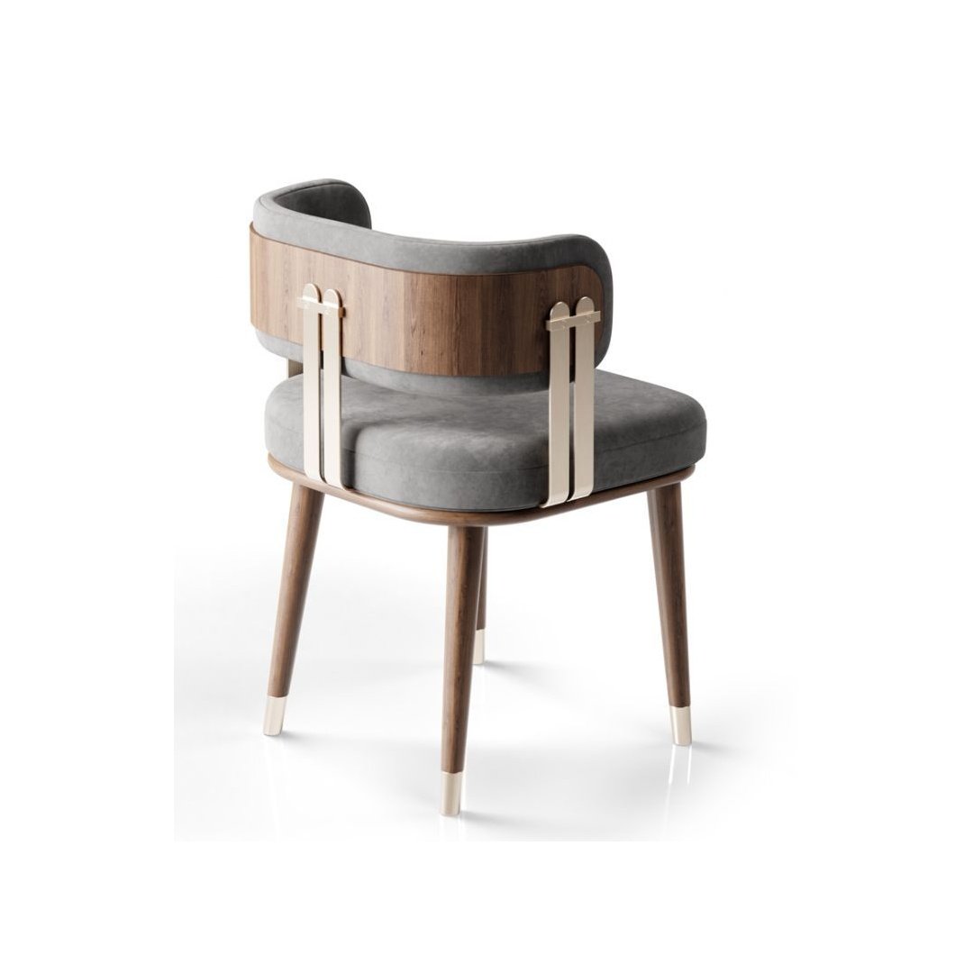 Modern Luxury Wood Accent Dining Chair