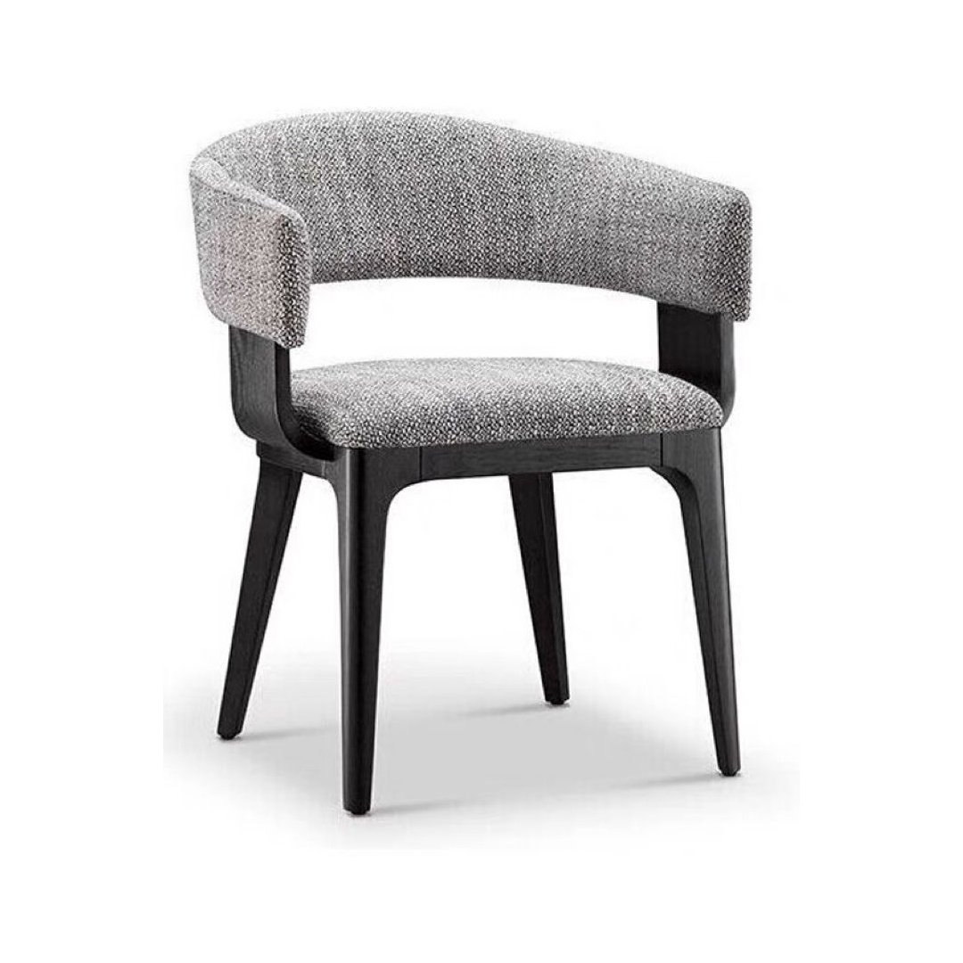 Modern Curved Upholstered Accent Chair