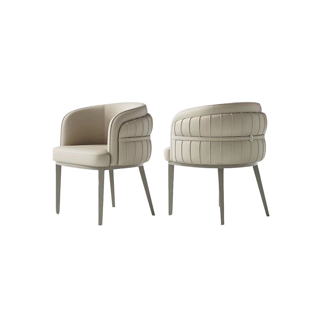 Modern Channel-Tufted Upholstered Armchair
