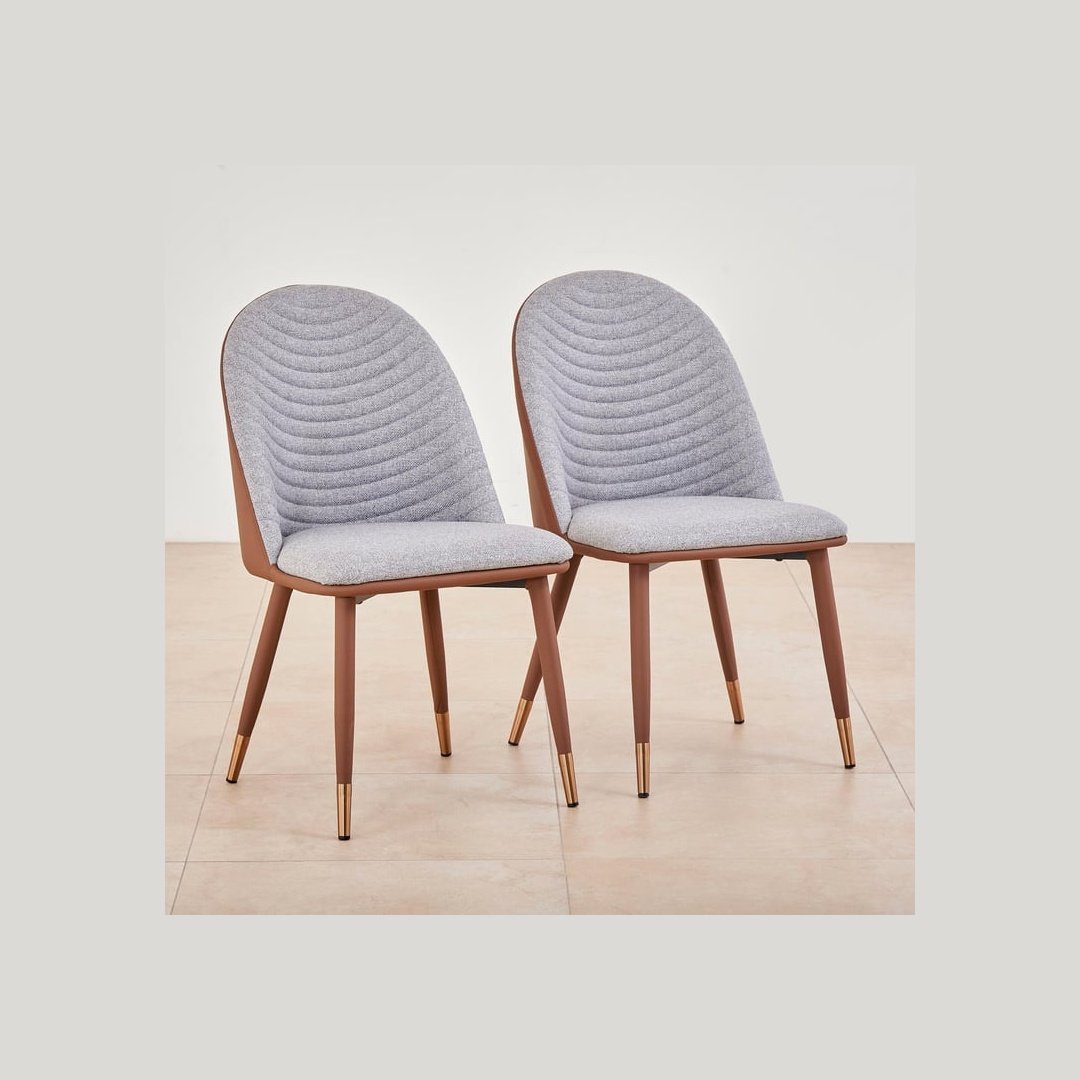 Modern Channel-Stitched Upholstered Dining Chair
