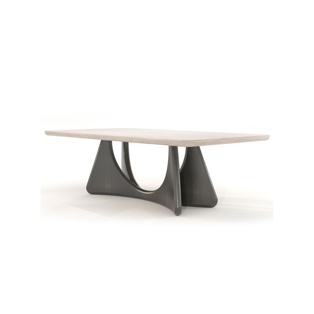Modern Sculptural Wooden Dining Table