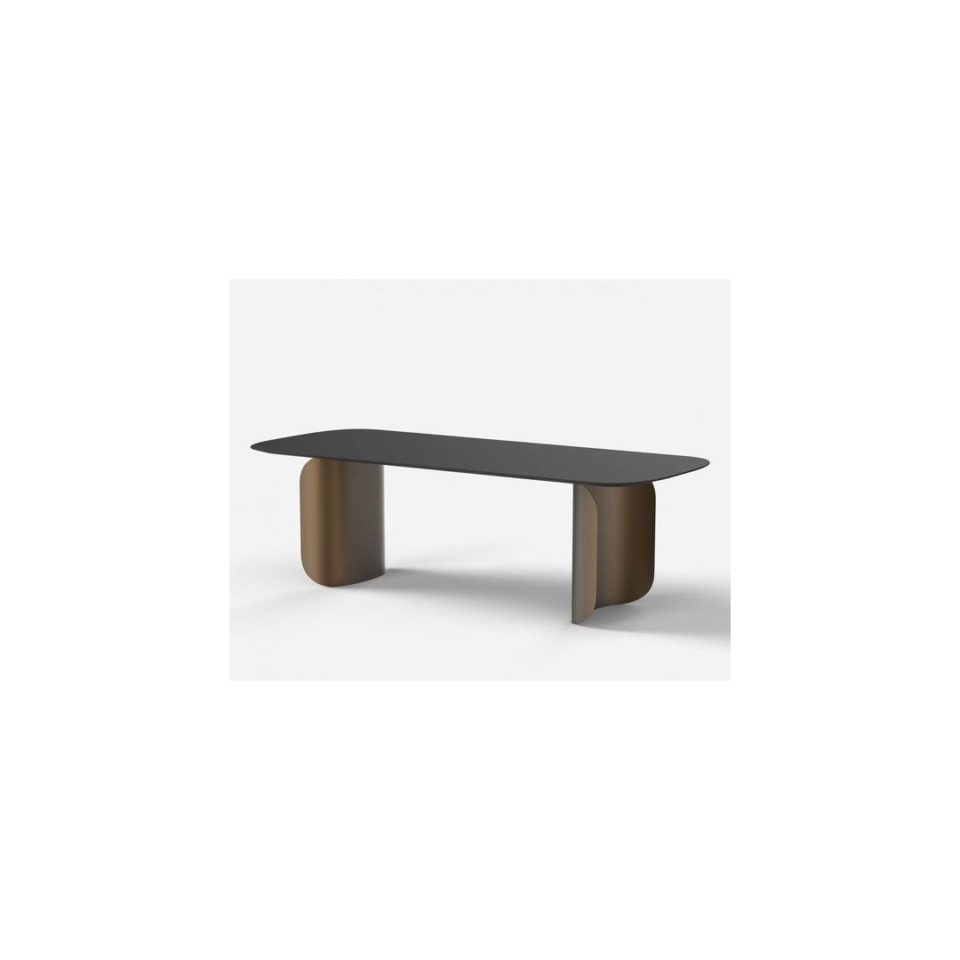 Modern Rounded Pedestal Dining Table