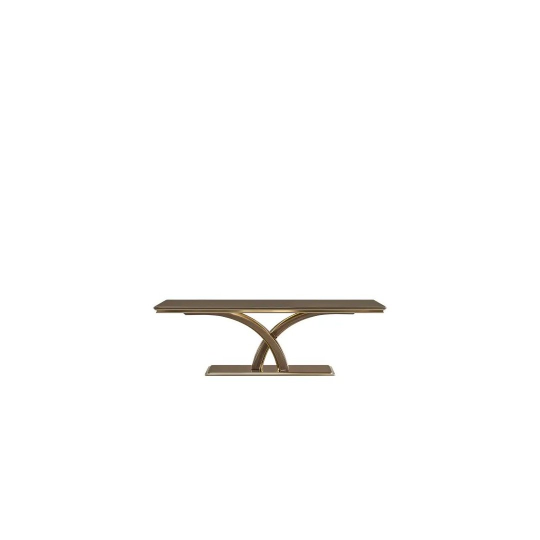 Luxury Gold Pedestal Dining Table
