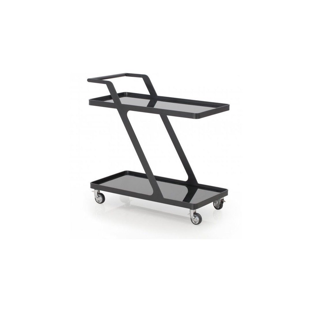 Luxury Black Serving Trolley
