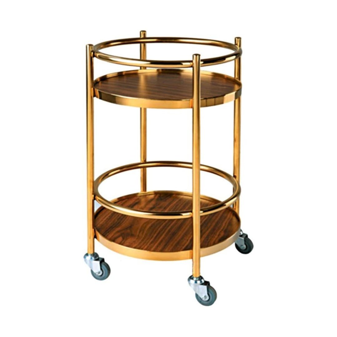 Luxury Round Gold Bar Trolley
