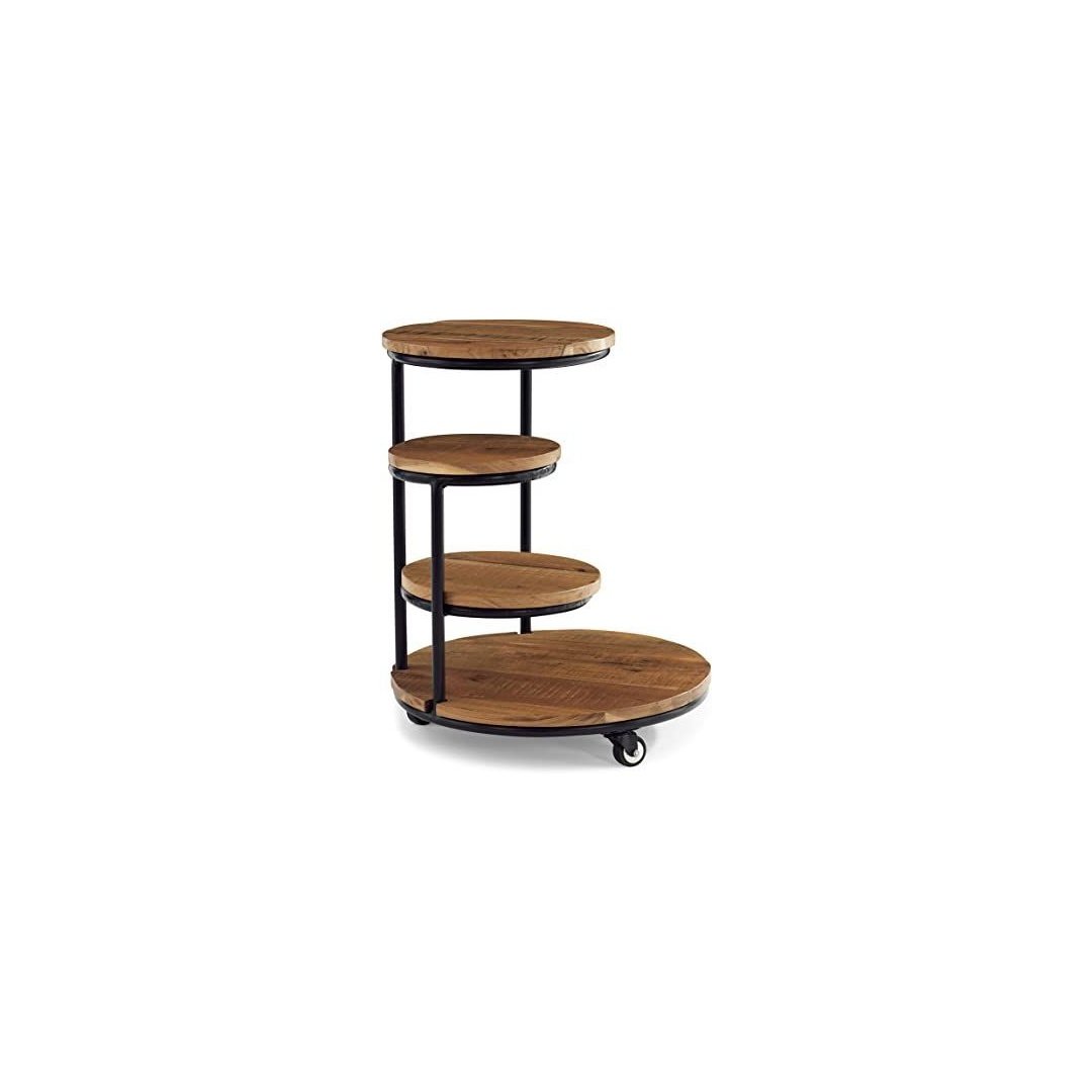 Luxury Multi-Tier Wooden Bar Trolley