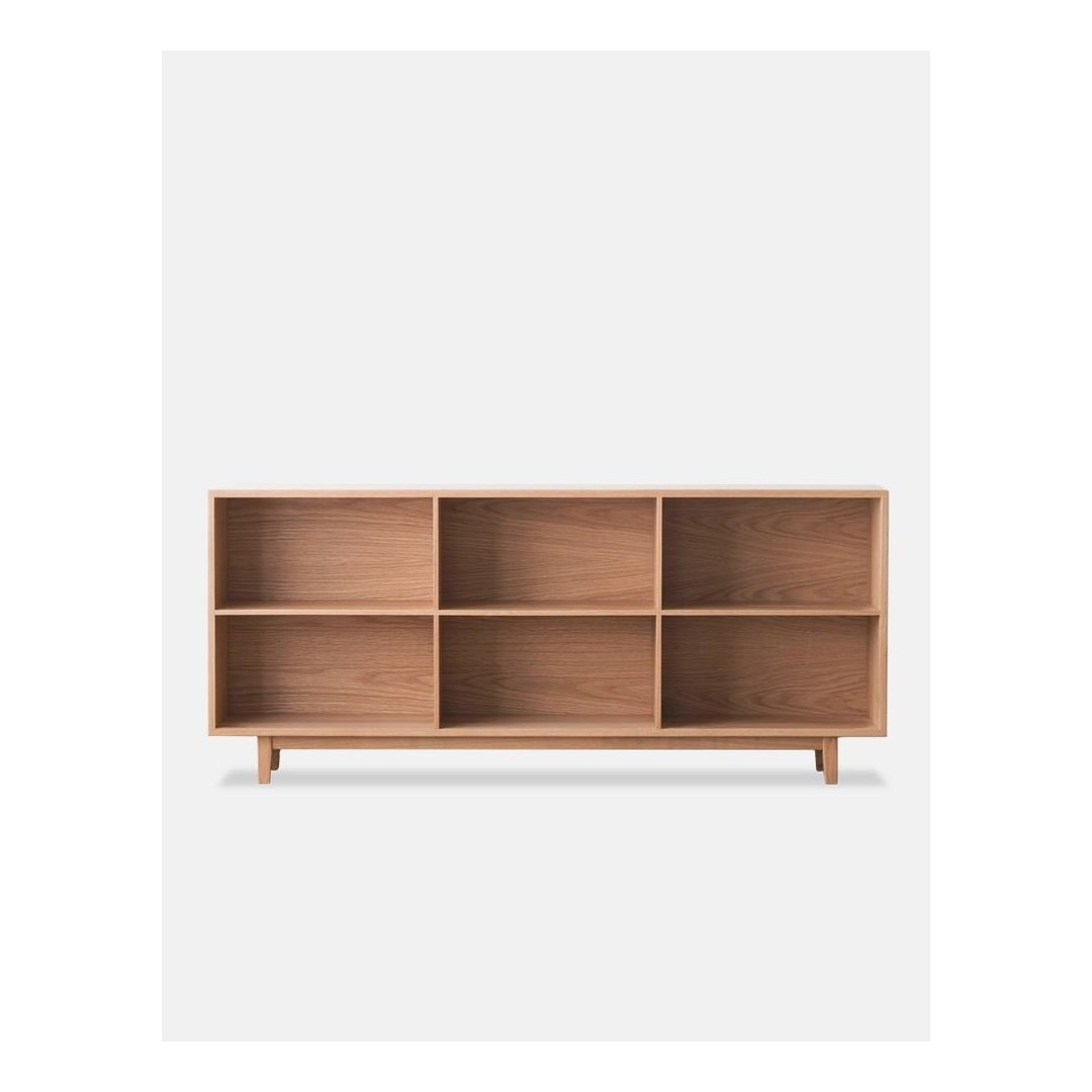 Modern Open Shelf Storage Unit  Light Wood Finish