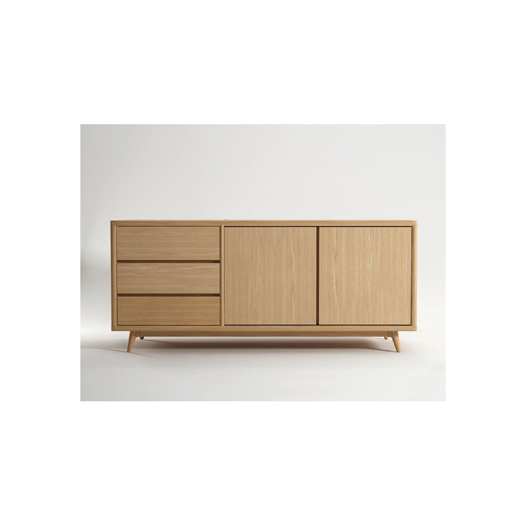Modern Sideboard Cabinet with Drawers – Light Oak Finish