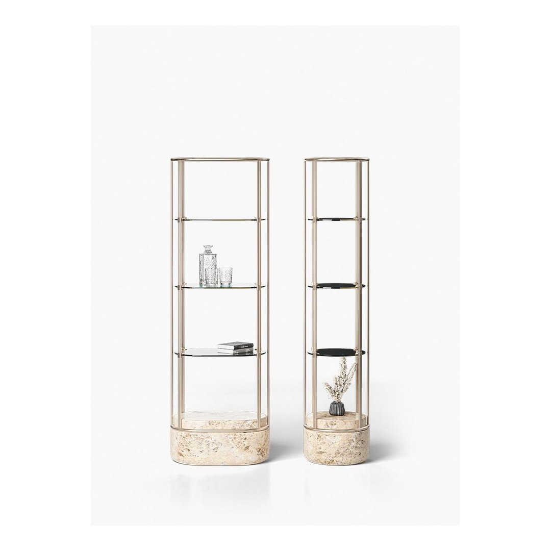 Modern Glass Display Shelving Unit