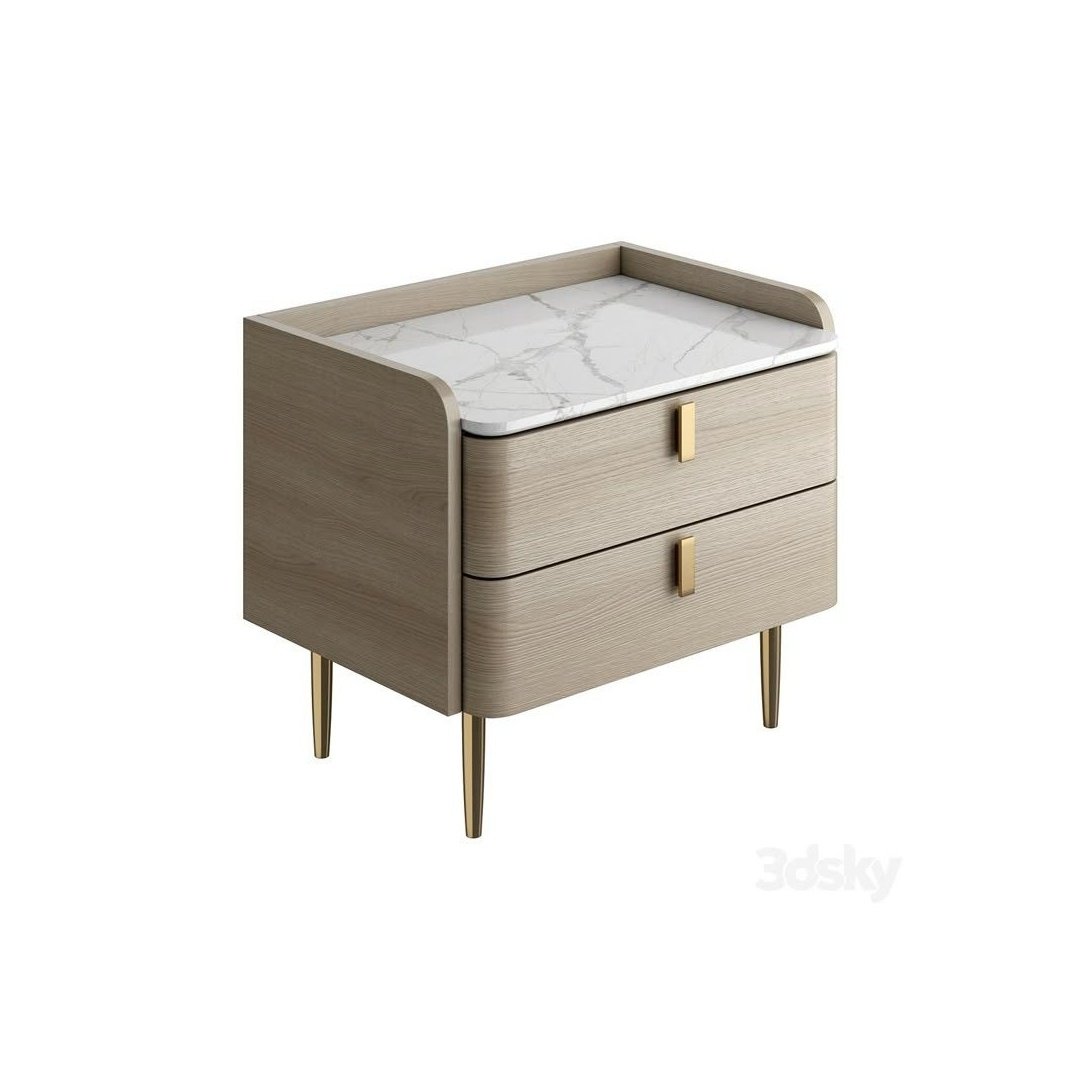 Luxury Marble Top Bedside Table