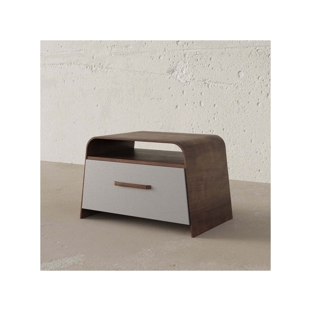 Modern Curved Bedside Table