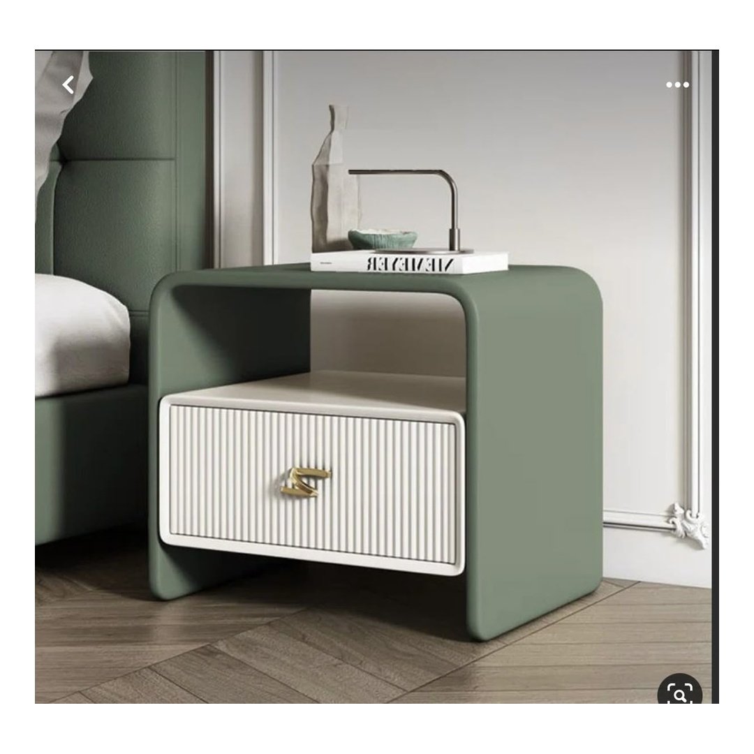 Modern Curved Bedside Table