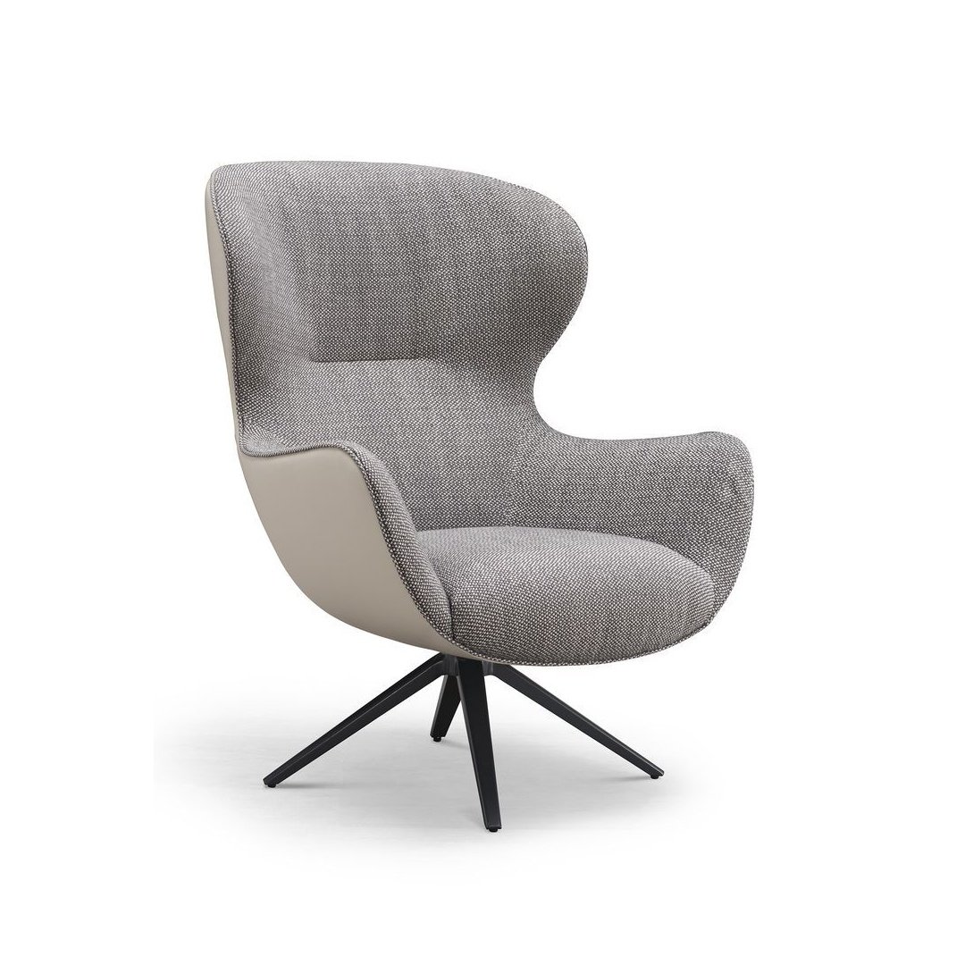 Modern High-Back Swivel Lounge Chair