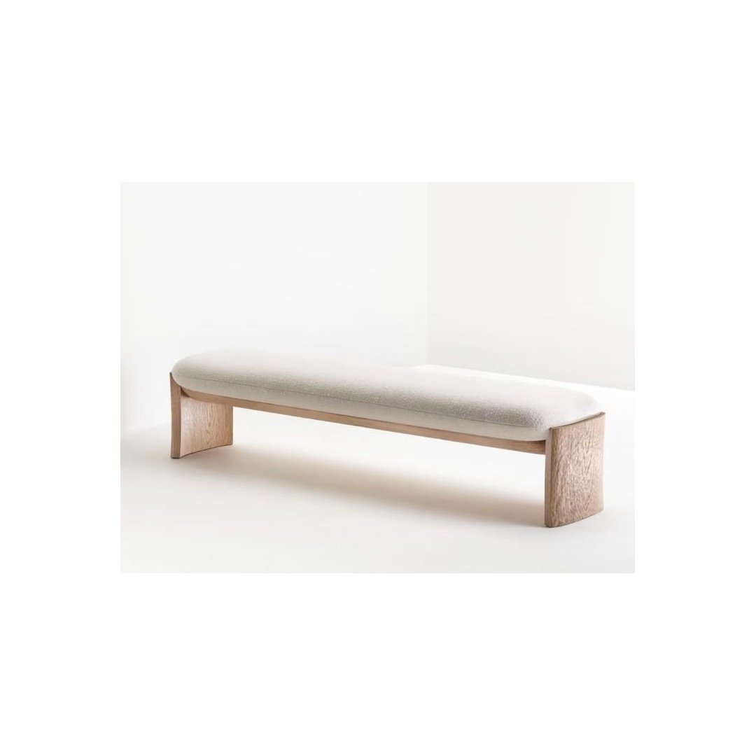 Minimalist Wooden Upholstered Bench