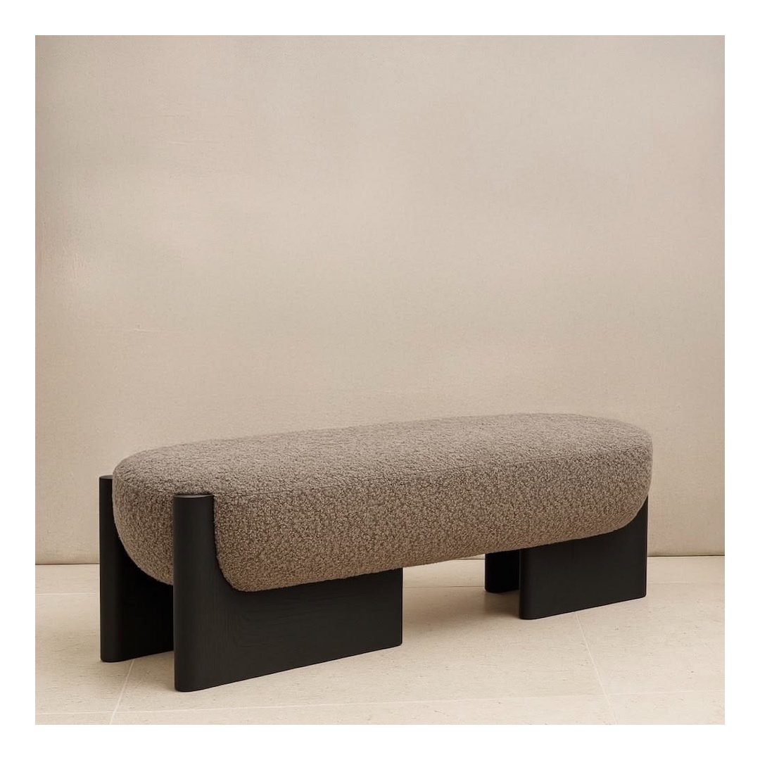 Modern Bouclé Designer Bench