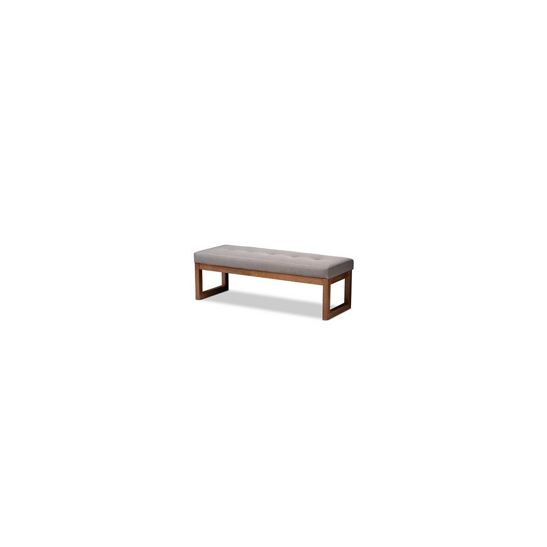 Modern Tufted Wooden Bench