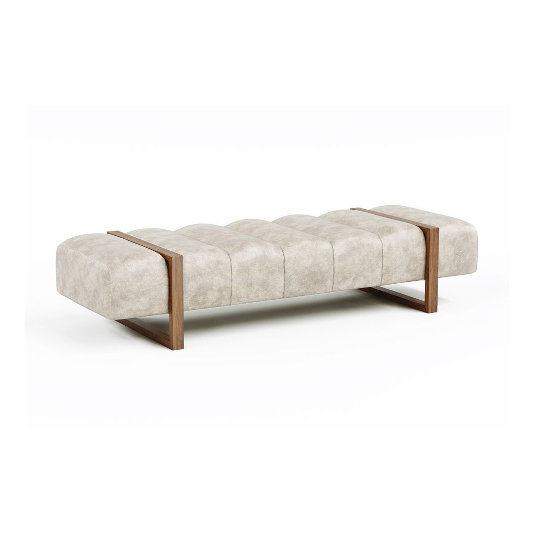 Modern Channel Tufted Upholstered Bench