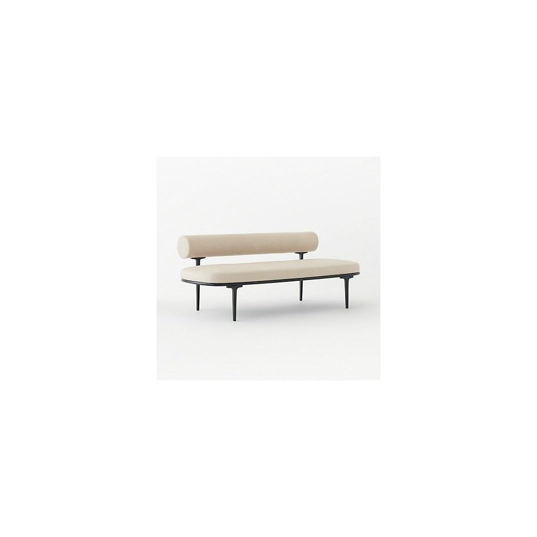 Modern Backrest Upholstered Bench