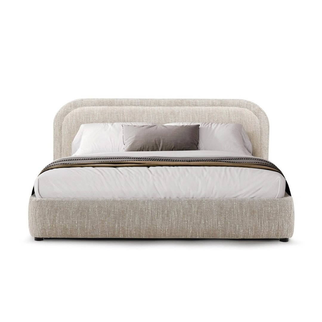Modern Curved Upholstered Bed