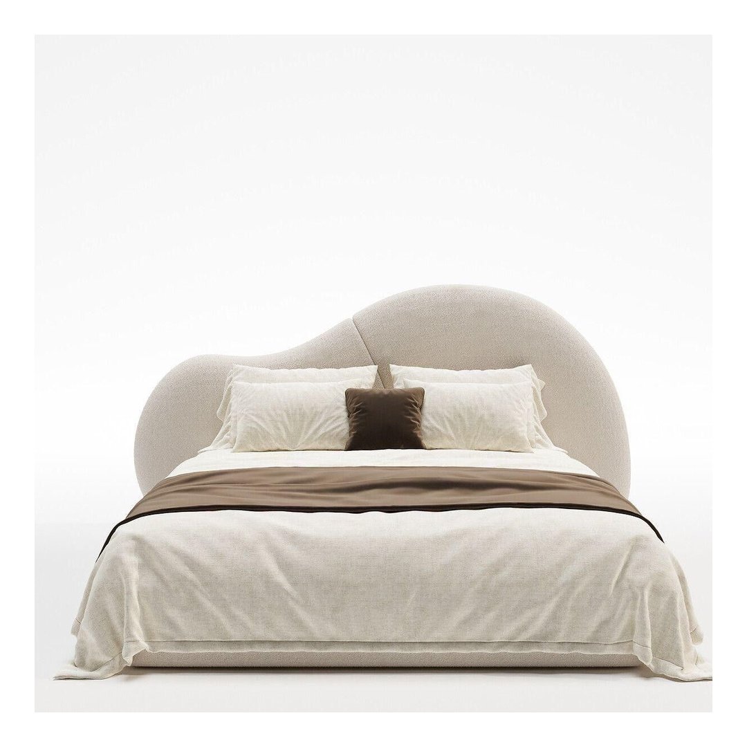 Modern Cloud Curve Upholstered Bed