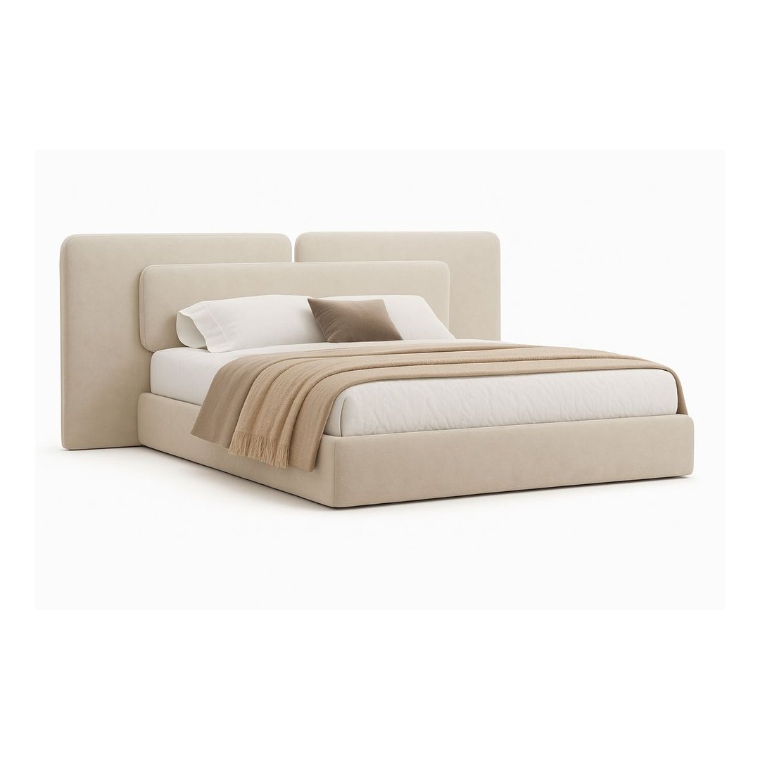 Modern Panel Upholstered Bed