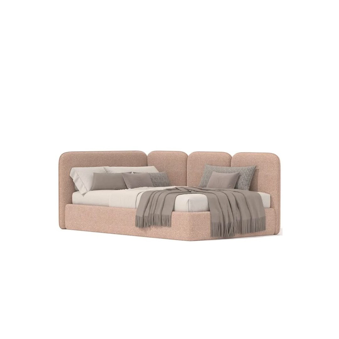 Modern Modular Panel Upholstered Bed