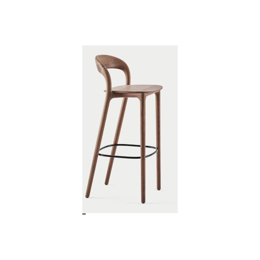 Modern Solid Wood Bar Stool