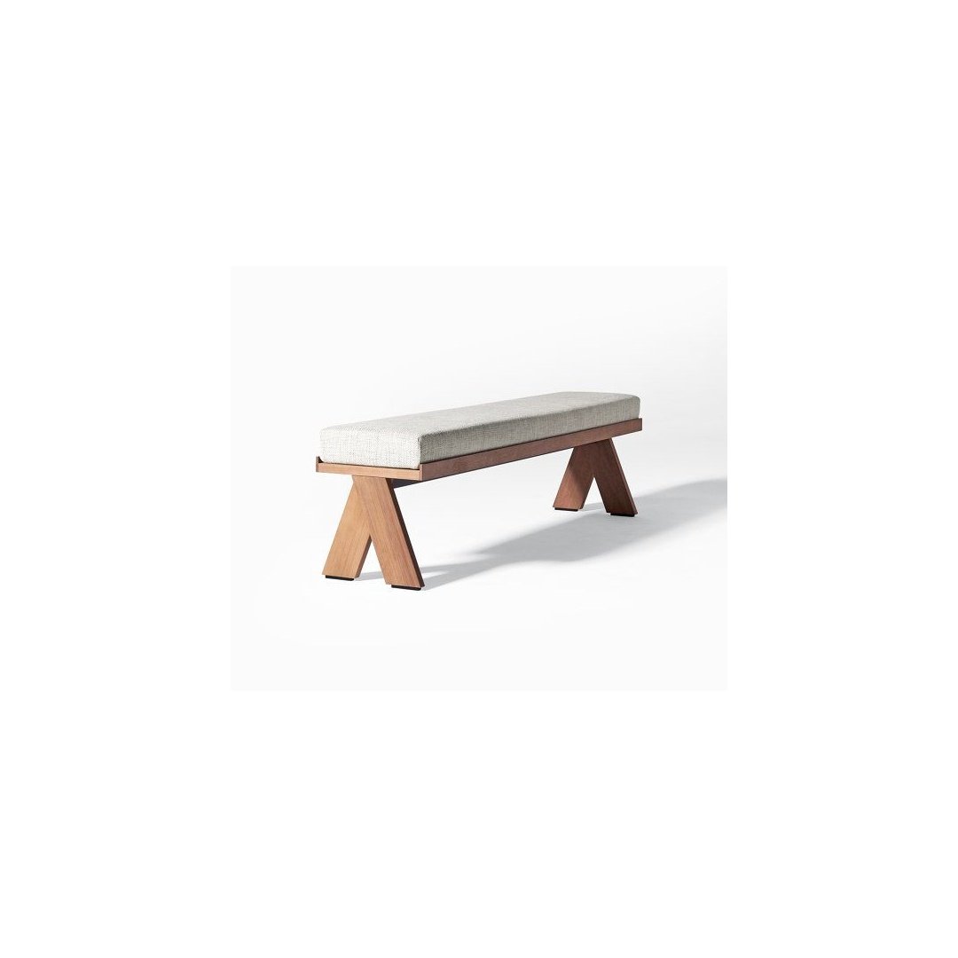 Modern Wooden Upholstered Bench