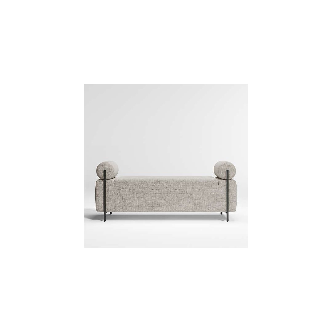 Modern Upholstered Bolster End Bench