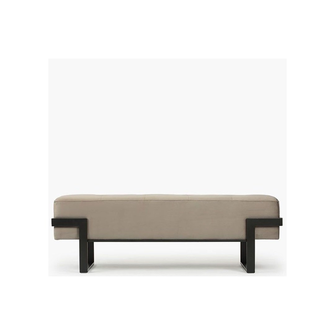 Minimalist Upholstered Metal Frame Bench