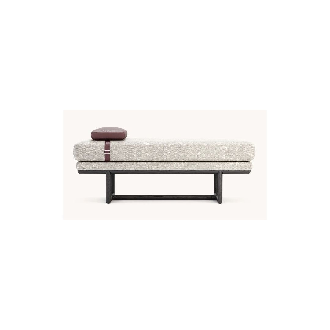 Luxury Upholstered Bench with Accent Strap