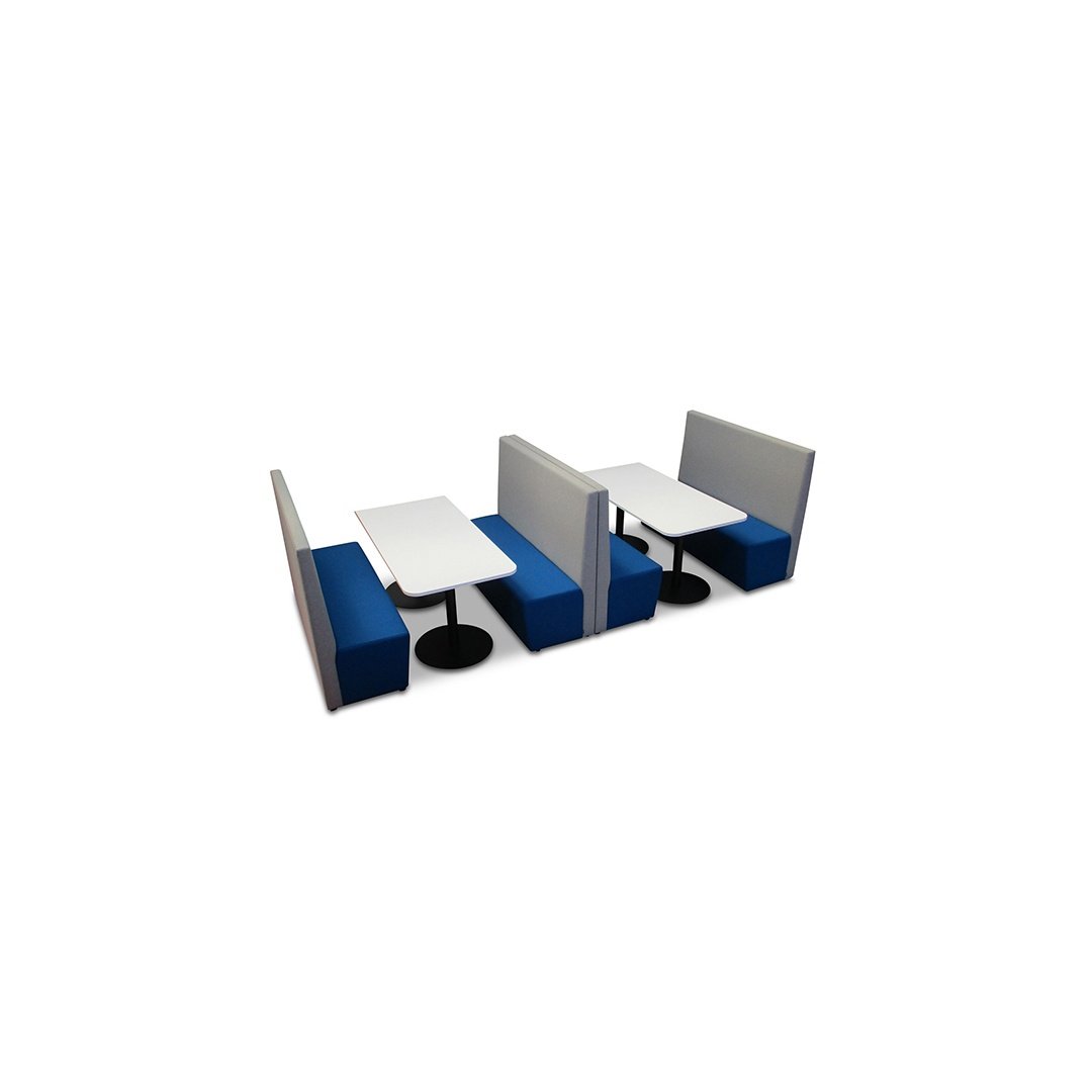 Modern Two-Person Office Booth Seating with Table