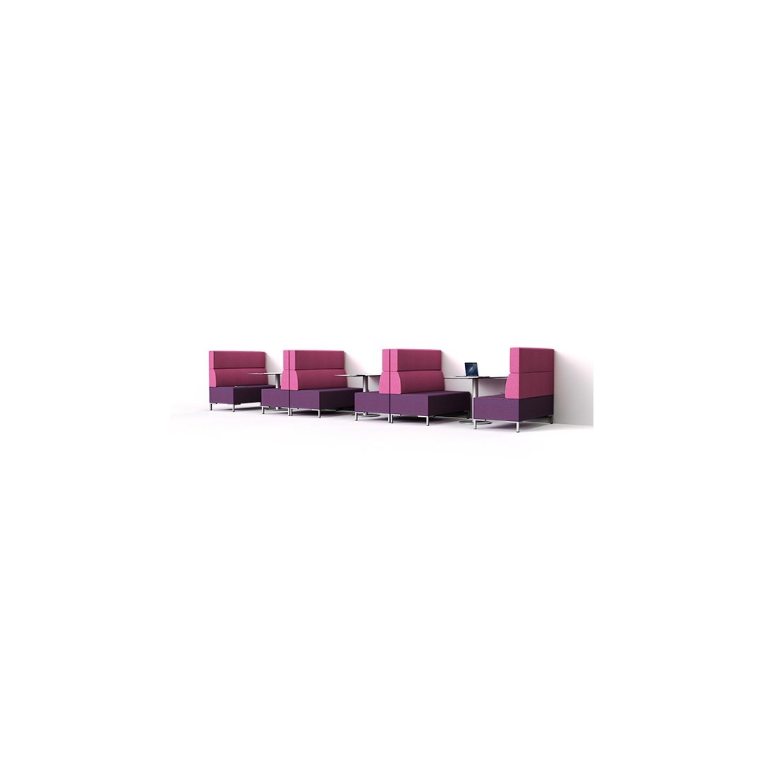 Modern Modular Office Booth Seating with Integrated Work Tables