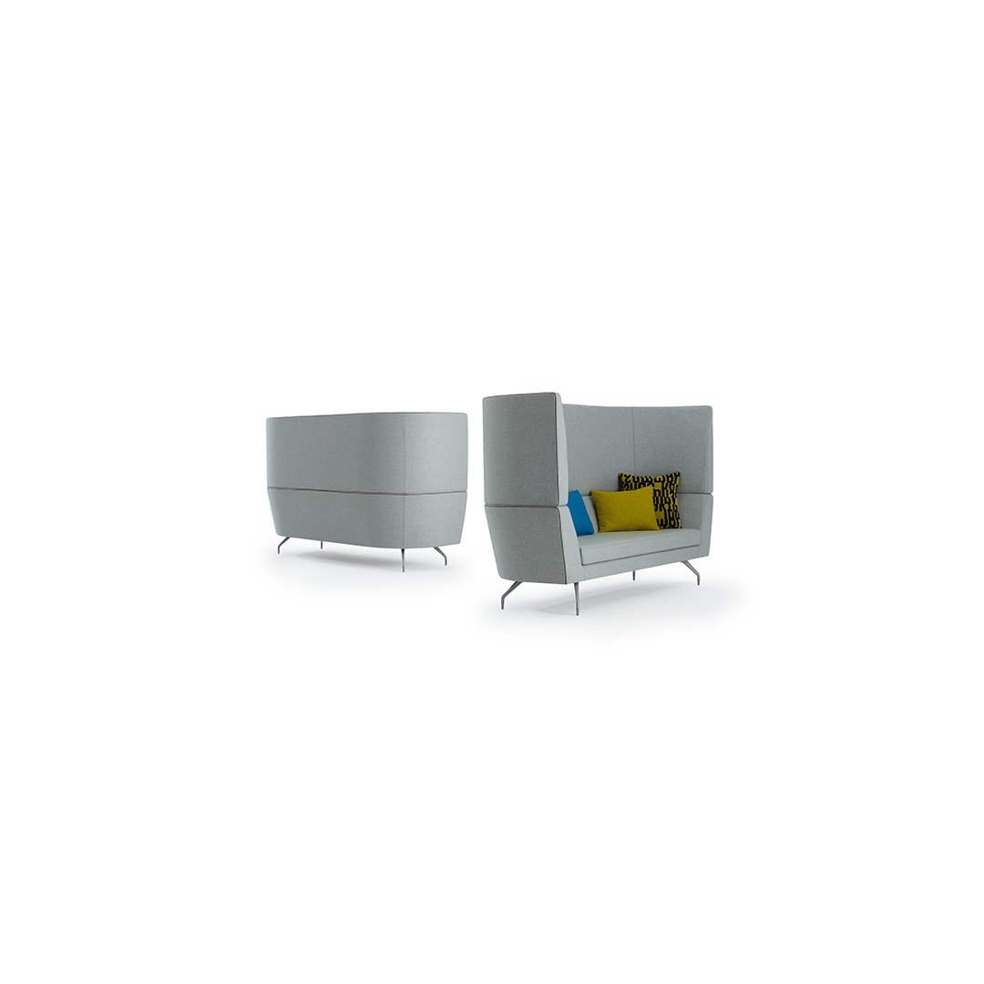 Modern High-Back Privacy Lounge Sofa