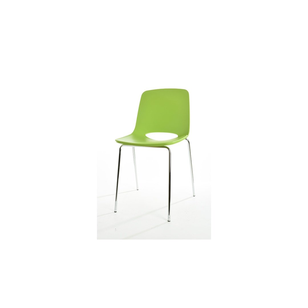 Modern Cut-Out Plastic Dining Chair