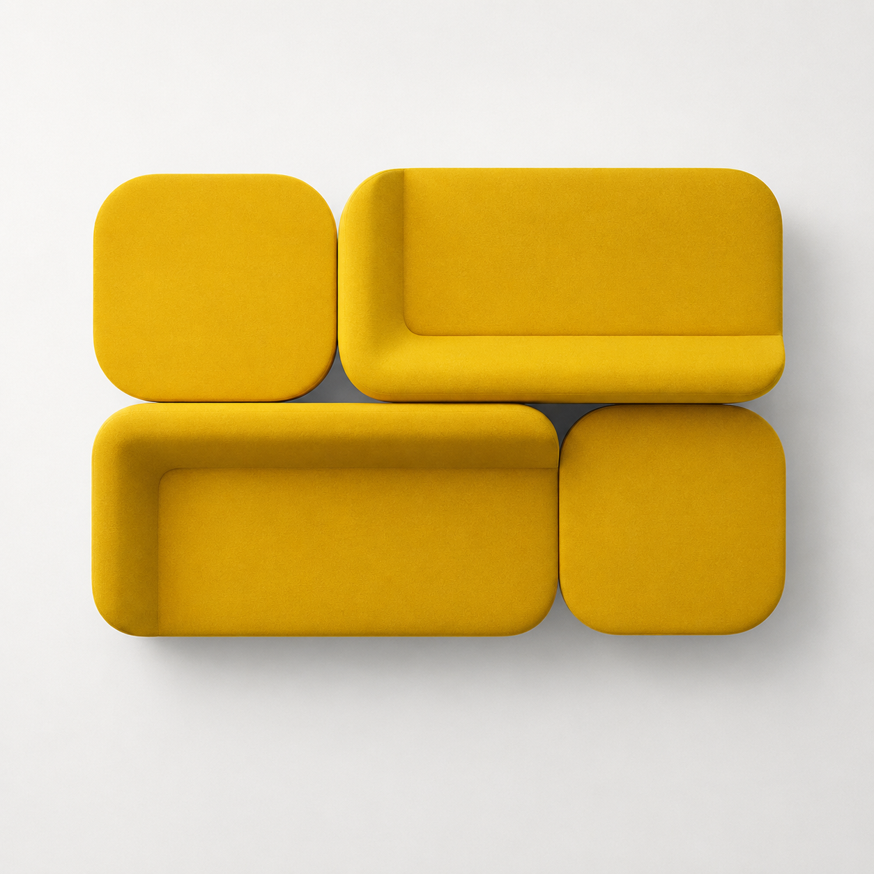 Modular Cushioned Sofa Set