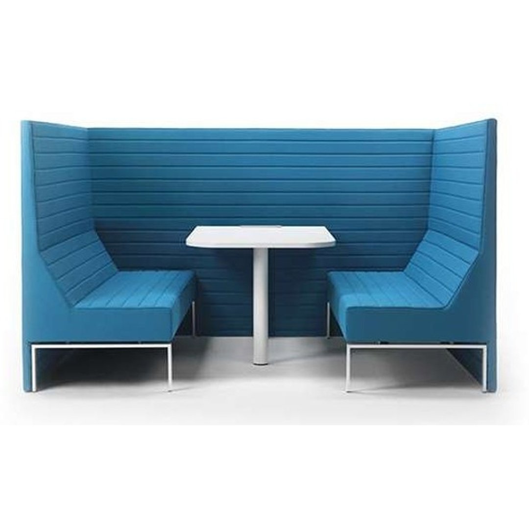 High-Back Blue Acoustic Booth Seating