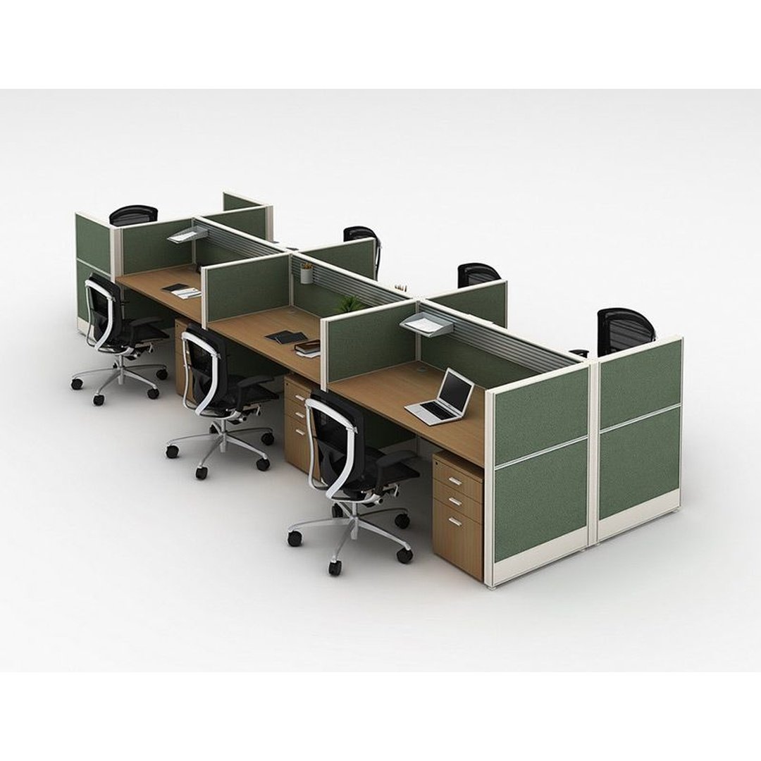 Premium 6-Seater Office Workstation