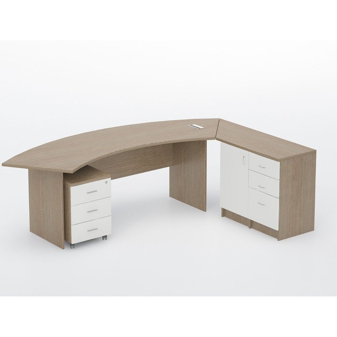 Premium Curved Executive Office Desk