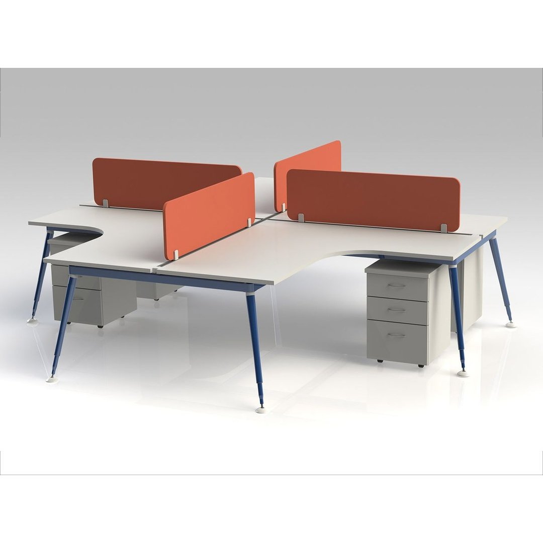 Premium 4-Seater Modular Workstation