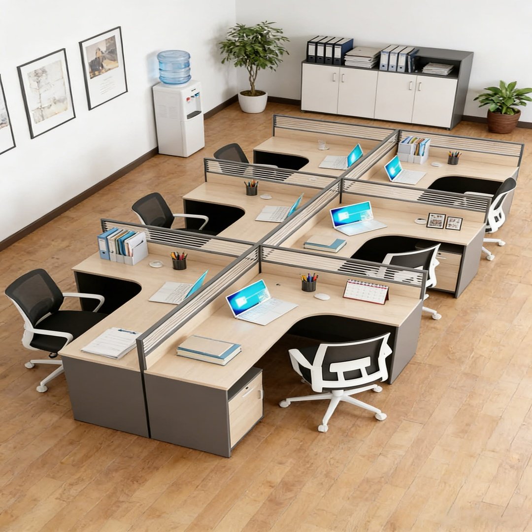 Premium 6-Seater Cluster Workstation