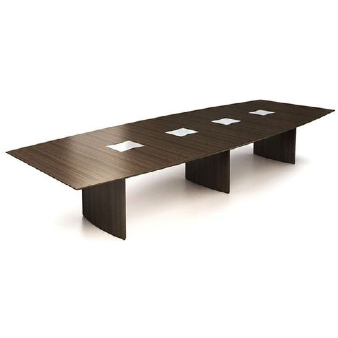 Large Rectangular Conference Table with Cable Management