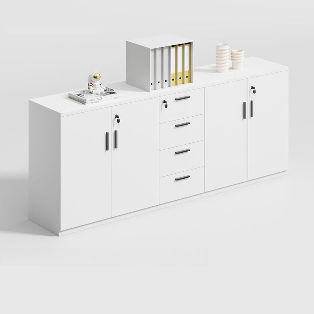 Modern White Office Storage Cabinet
