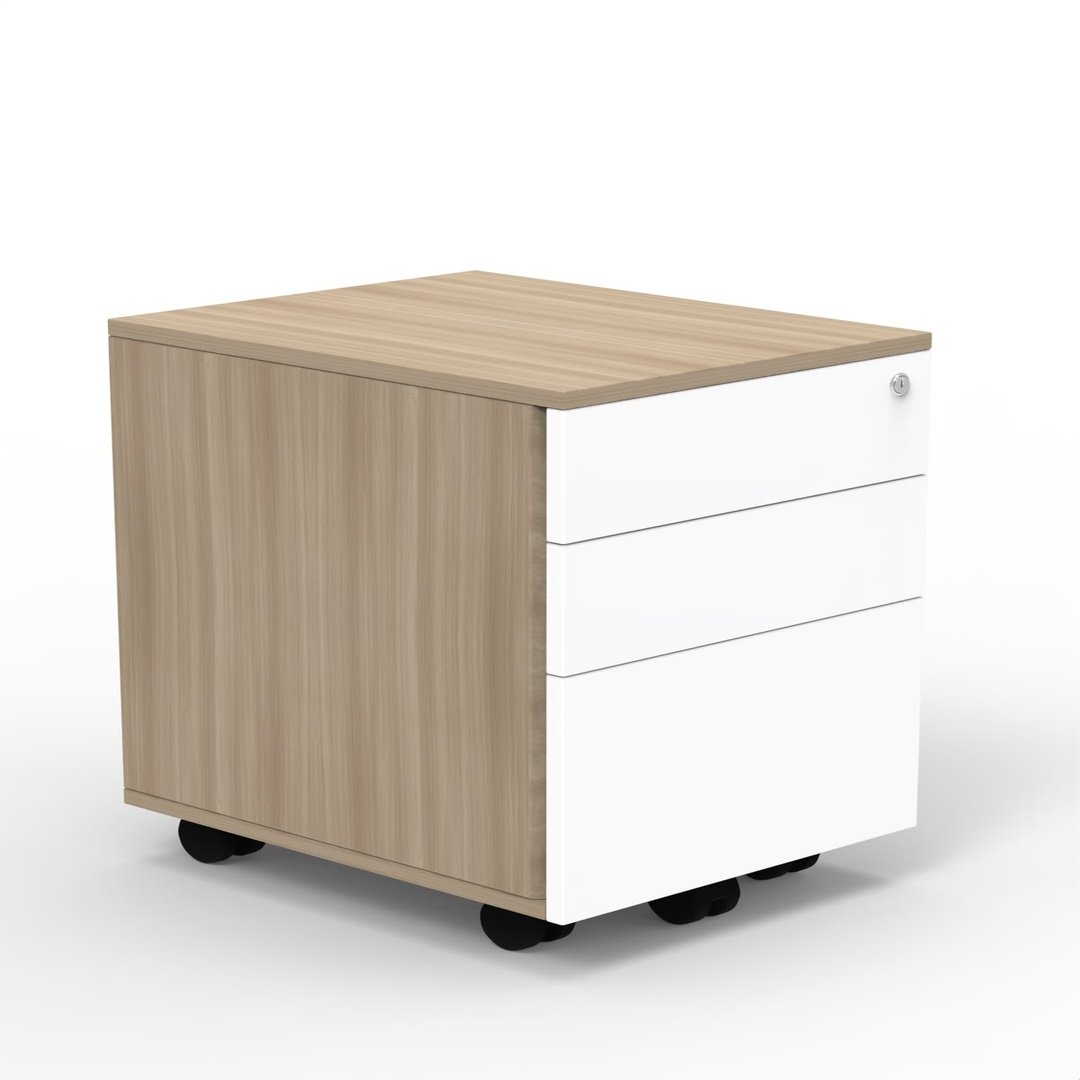 Mobile 3-Drawer Office Storage Pedestal