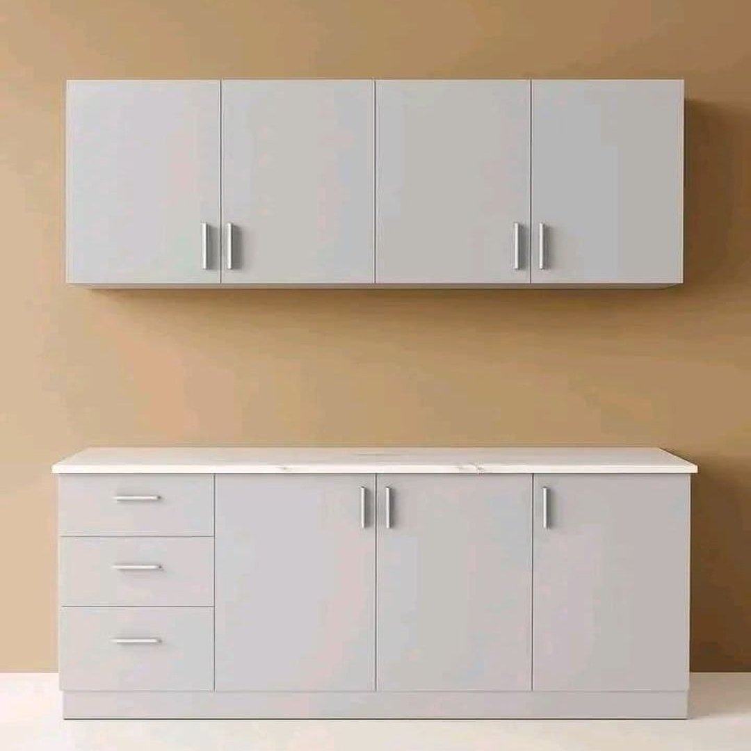 Office Storage Cabinet Set – Wall-Mounted & Low Storage Unit