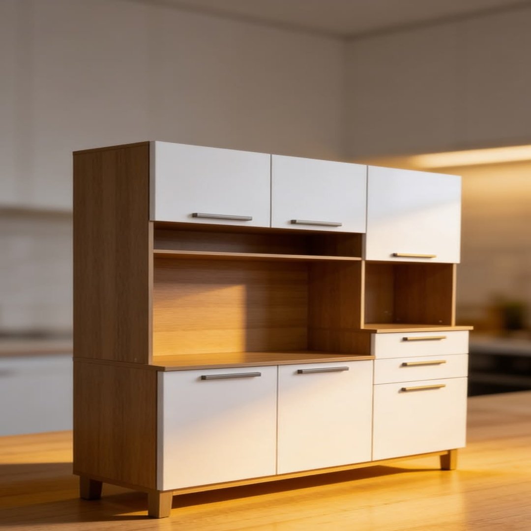 Office Storage Cabinet with Integrated Workstation
