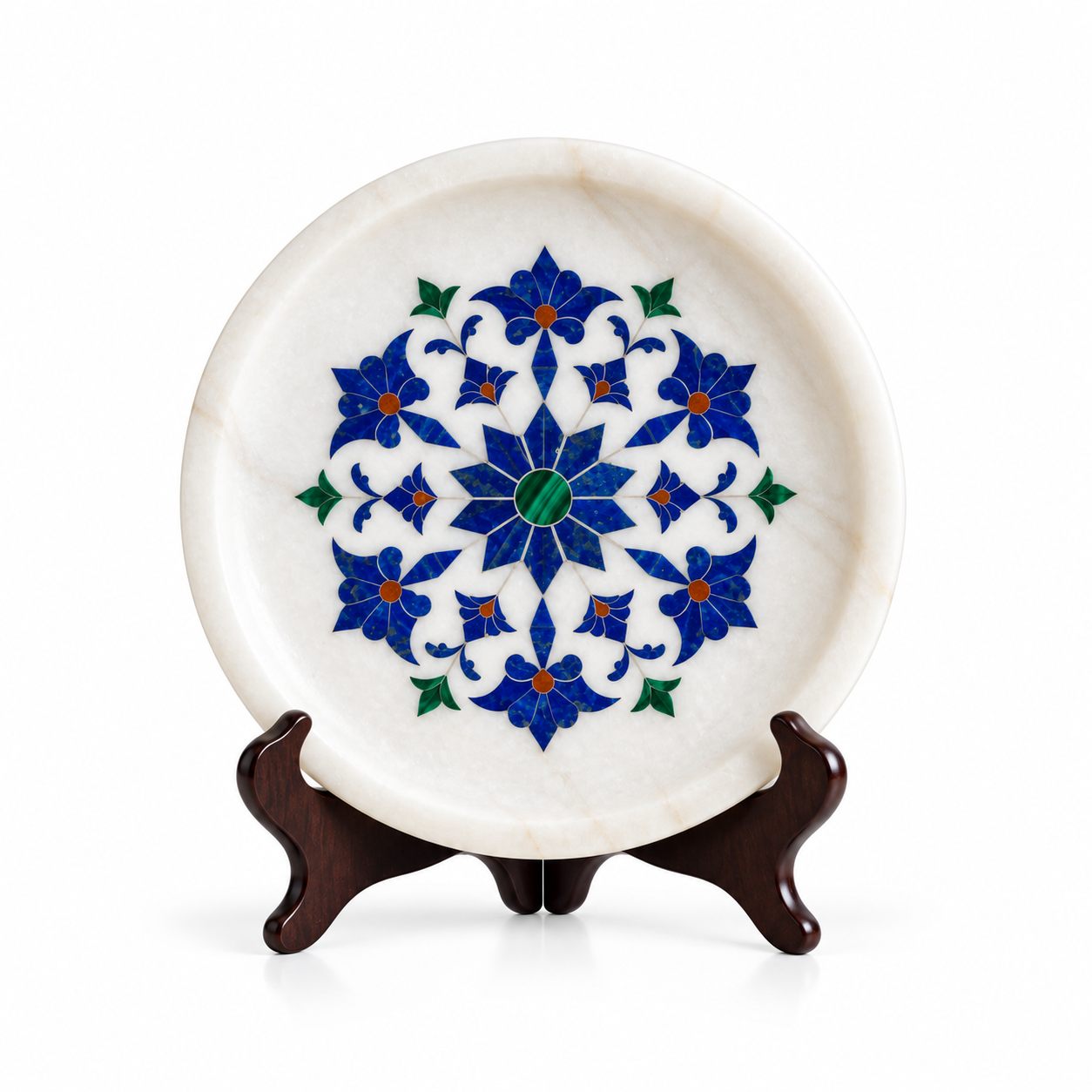 Decorative Floral Inlay Marble Plate